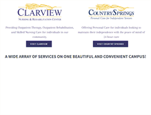 Tablet Screenshot of clarviewnursing.com